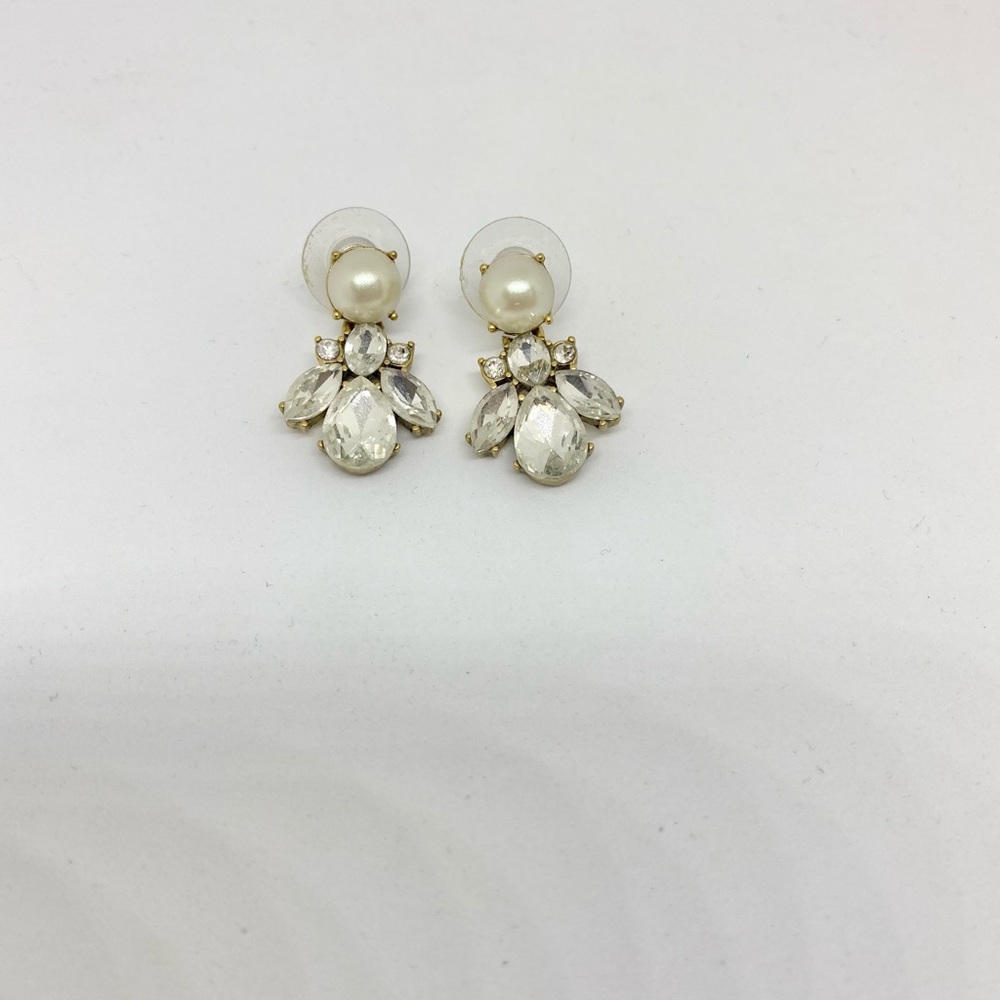 Jcrew Pearl and Diamond Earring